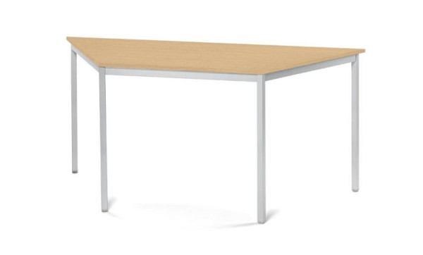 Deskin Konferenztisch MULTI MODUL, Platte Buche, Gestell Alusilber RAL 9006, B 1600/800 x T 690 x H 728 mm, 359550