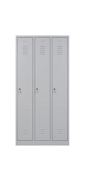 Mades Garderobenschrank 3-türig grau, SD1077130grA