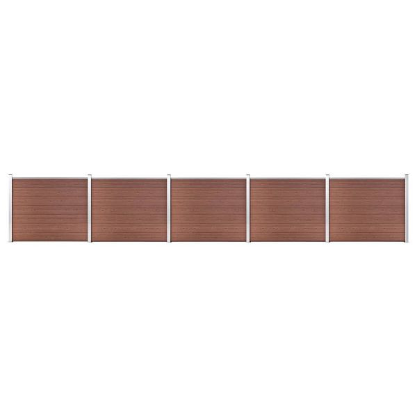 vidaXL Zaunelement Set WPC 872x146 cm Braun, 3070454