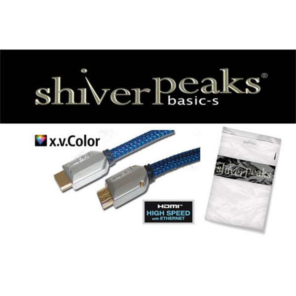 shiverpeaks BASIC-S, HDMI A-Stecker auf HDMI A-Stecker verchromt, Metall-Stecker verschraubt, schwarz-blauer cotton Mantel, 5,0m, BS77475-ET