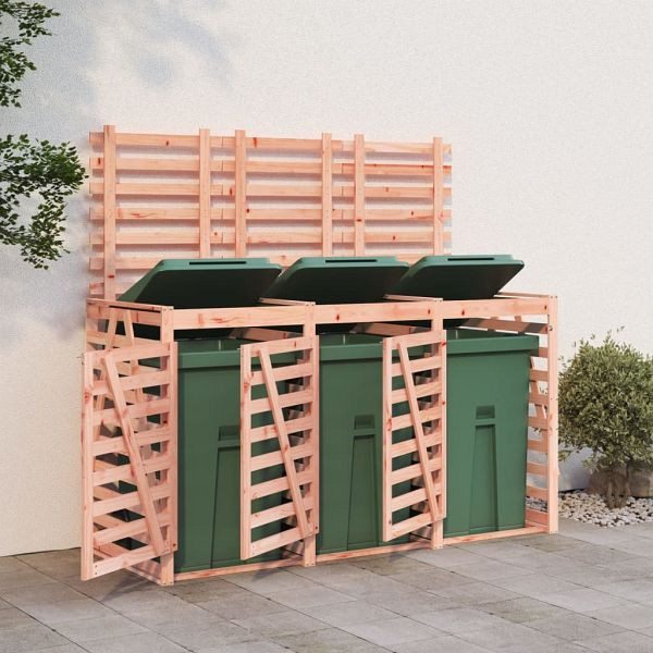 vidaXL Mülltonnenbox für 3 Tonnen Massivholz Douglasie, 3157696