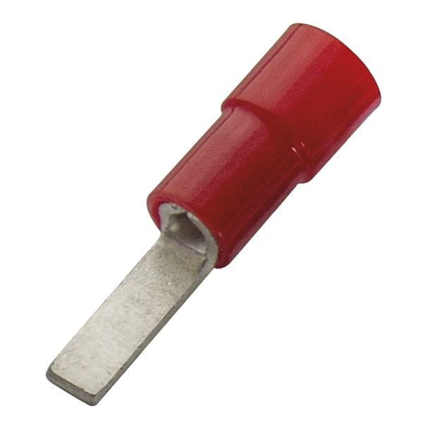 Haupa Flachstifte rot PVC-isoliert 0,5-1,0 mm², GL 24,9 mm, VE: 100 Stück, 260331