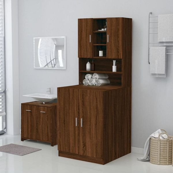 vidaXL Waschmaschinenschrank Braun Eichen-Optik 71x71,5x91,5 cm, 813196