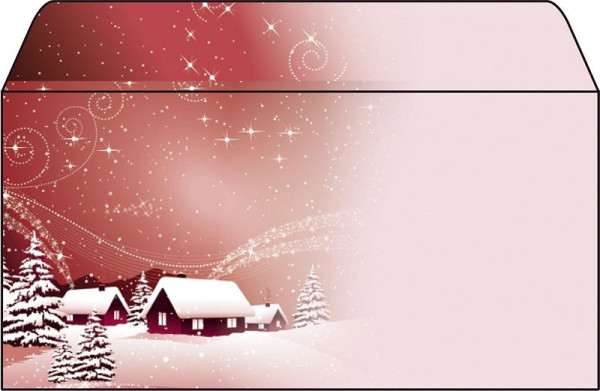 sigel Weihnachts-Umschlag Silent Night - DIN lang (110x220 mm), VE: 50 Stück, DU033