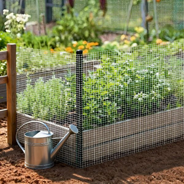 HOME NATURE WOHNKONZEPT Gartenzaun Maschendrahtzaun aus verzinktem Stahl, 12x12 mm Maschenweite, 1x10 m, Silber, YQ0262