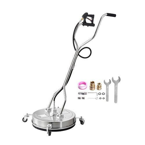 VEVOR 535 mm Hochdruck-Oberflächenreiniger, Edelstahl, 310 Bar, 0,95 cm Anschluss, Doppelgriff, 2 Düsen, für Betonterrasse, GYQXJBMQJQYPKK819V0