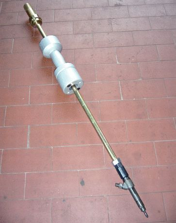 KS Tools Injektoren-Auszieher mit 6+3kg Schlaggewicht, 3-teilig, 152.1055