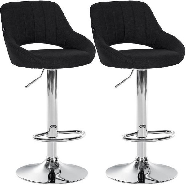CLP Barhocker Milet Stoff C, schwarz, VE: 2 Stück, 324399