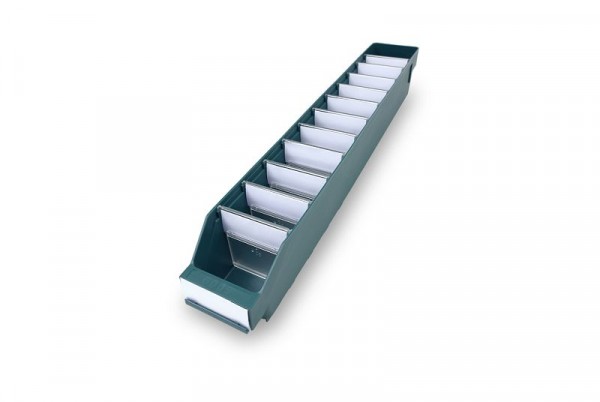 Stemo Lagerkasten 6009 grün, Abmessungen (LxBxH): 600x90x95mm, VE: 40 Stück, 500600