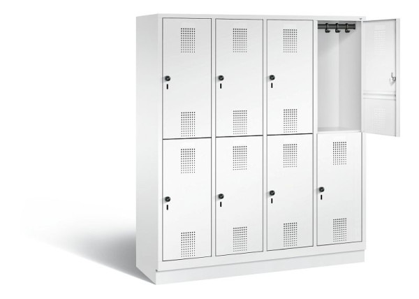 C+P Spind doppelstöckig Evolo, H1800xB1590xT500mm, Farbe: Verkehrsweiß, 48320-42 S10324