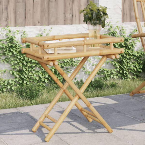 vidaXL Tabletttisch Klappbar 60x40x68 cm Bambus, 366455