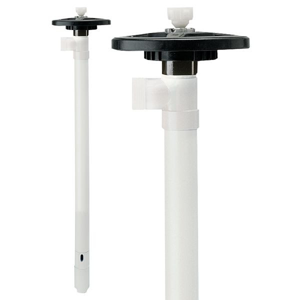 LUTZ Pumpwerk, aus PVDF, 1200 mm, mit Welle (Hastelloy C) und Laufrad, 309547