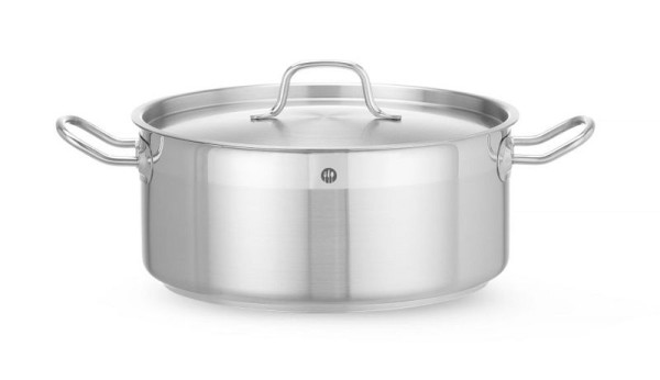 Hendi Kochtopf, niedrig - mit Deckel, 7,5 L, ØxH: 280x120 mm, 830505