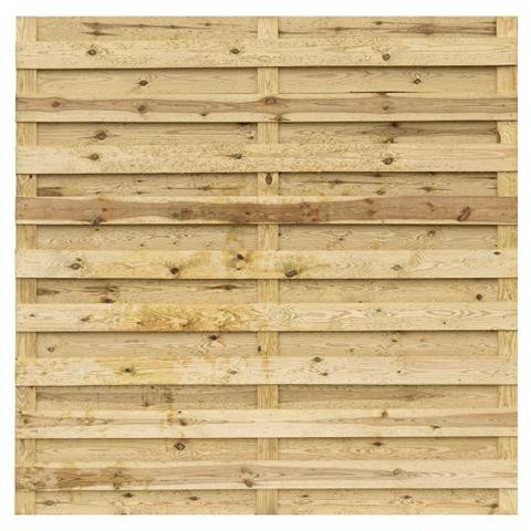 T&J SKALÖ-Serie kdi-grün, 180 x 180 cm, Bretter sägerau, 10 x 100 mm, Riegel 15/70 mm, mit Baumkante, 10101