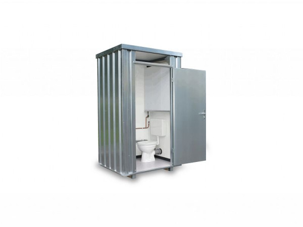 FLADAFI Toilettenbox TB, verzinkt, montiert, mit Frischwassertank 160 L, 1.400 x 1.250 x 2.425 mm, F2704-F911