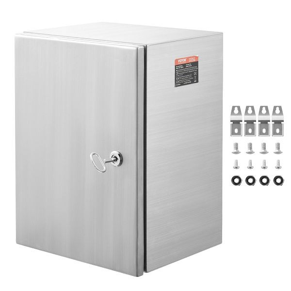 VEVOR 24" x 20" x 8" Edelstahl-Elektrogehäuse IP66 Wandmontagebox, BXGDQX24X20XC3Z3EV0