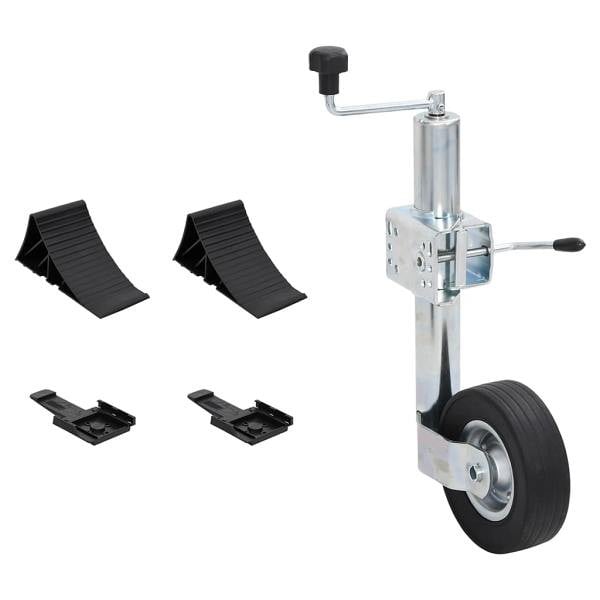 vidaXL Stützrad 60 mm mit Klemme und Unterlegkeilen, 3281612