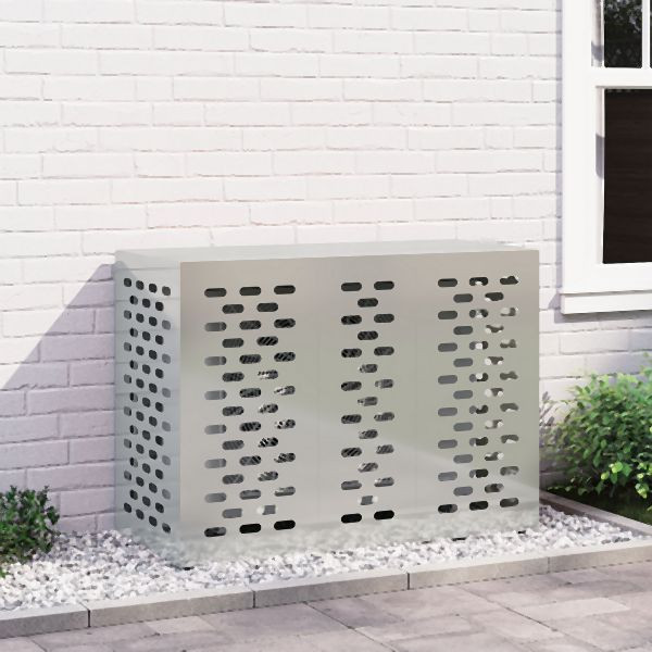 vidaXL Klimaanlagenabdeckung 110x50x80 cm Verzinkter Stahl, 865909