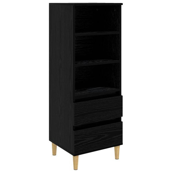 vidaXL Highboard Schwarze Eiche 40 x 36 x 110 cm Holzwerkstoff, 8009867