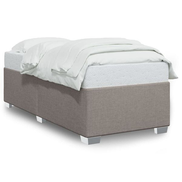 vidaXL Bettgestell Taupe 90x190 cm Stoff, Top-Qualität, 3284440