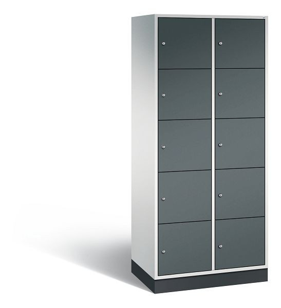 C+P XL-Schließfachschrank Intro, 10 Fächer, H1950B820T490 mm, Grau/Anthrazit, 8570-202 S10181