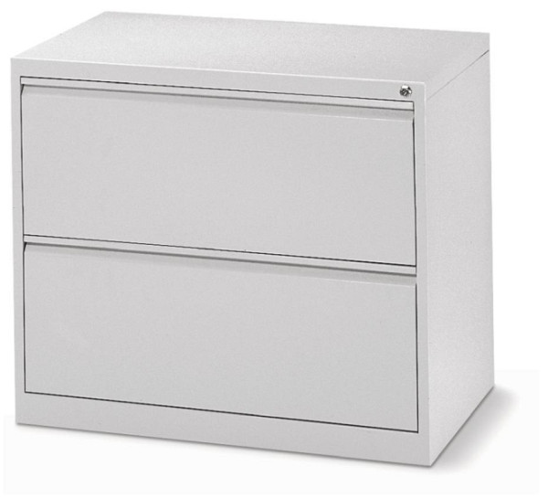 Deskin Hängeregistraturstahlschrank BASE L, pulverbeschichtet, Lichtgrau RAL 7035, B 840 x H 720 x T 620 mm, 236664