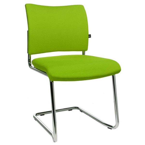 Deskin Besucherschwinger LAS VEGAS, Schwingergestell verchromt, Bezug Stoff Basic G, Farbe grün, VE: 2 Stück, 272334