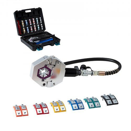 VEVOR Hydraulikschlauch-Crimpzange mit 7 Snap-On-Einsätzen & Tragekoffer, für Fahrzeug- & Klimaanlagenschläuche (Handpumpe), RGYJQYYRGYJQG3LGN001V0