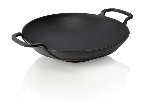 WAS Wok Emailliert, angegossenen Seitengriffen, Materialstärke: Boden 4,7 mm, Rand 3,7 mm, 367803038