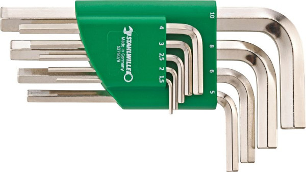 STAHLWILLE Winkelschraubendreher-Satz 10760/9 Bereich 1,5 - 10 9 Stück, 96431500