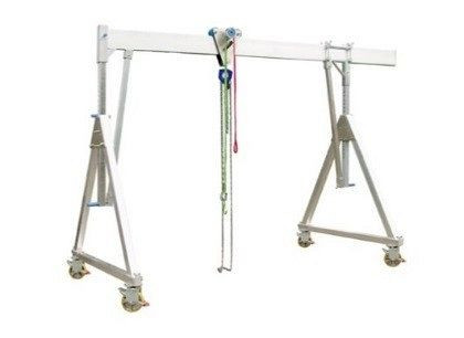 SHT Alu-Portalkran verfahrbar 1t, Tragkraft in kg: 1000, Unterkante in m: ~3, 711002