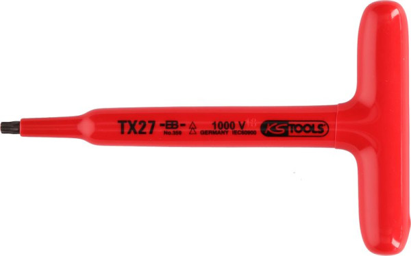 KS Tools T-Griff-Torx-Stiftschlüssel mit Schutzisolierung, T30, 160 mm, 117.2417