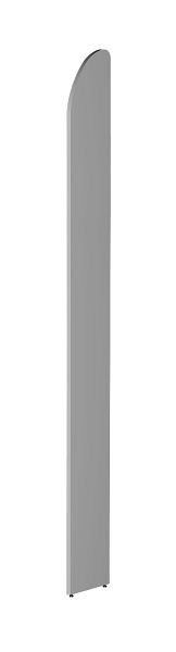 Kerkmann Abschlusswange DANTE 2600 mm mit Rückwand, lichtgrau, 50993811