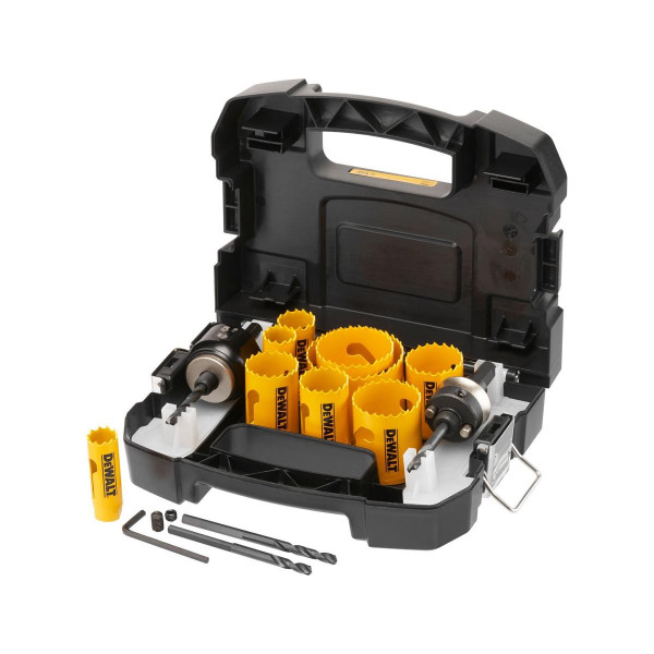 DeWalt Lochsägen-Set Bi-Metall Extreme, Universal-Set im Transportkoffer 12-teilig, 20-22-25-32-35-44-51-64mm, DT90360-QZ