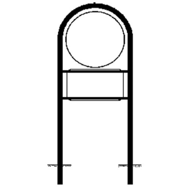 Stein HGS Rohrrahmen Typ 19, Ø 420 mm und 231x420 mm, 1750 mm/1000 mm, az-8551
