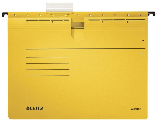 LEITZ 1984 Hängehefter ALPHA®, kfm. Heftung, Pendarec-Karton, gelb, 1984-00-15