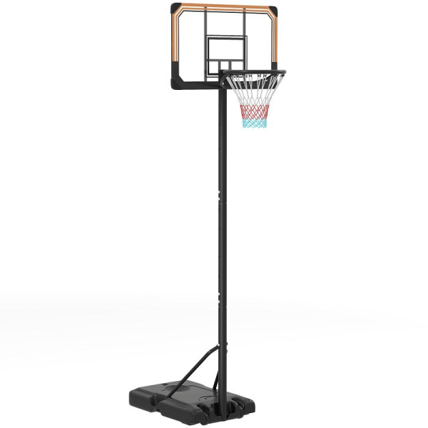 SPORTNOW Basketballständer, höhenverstellbar, 182-213 cm Korbhöhe, wetterfest, mit Rollen, A61-060V01BK