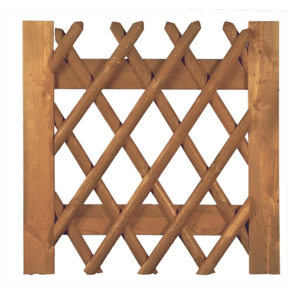 T&J Jägerzaun Tor 100 x 100 cm, Latten 55 mm, kdi braun, ohne Beschlag, ohne Pfosten, 16922