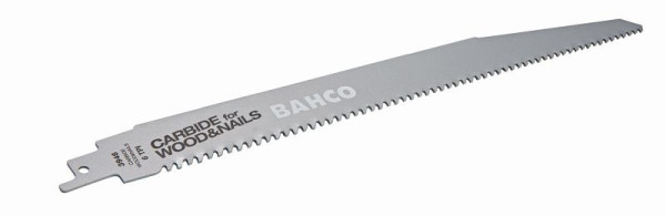 Bahco Hartmetallbestückte Säbelsägeblätter für Holz mit Nägeln, 6 TPI, 228 mm, 3946-228-6-DSL-1P