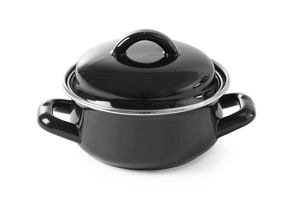 Hendi Suppen-/Saucentöpfchen - mit Deckel, 0,65 L, ØxH: 135x110 mm, 625705