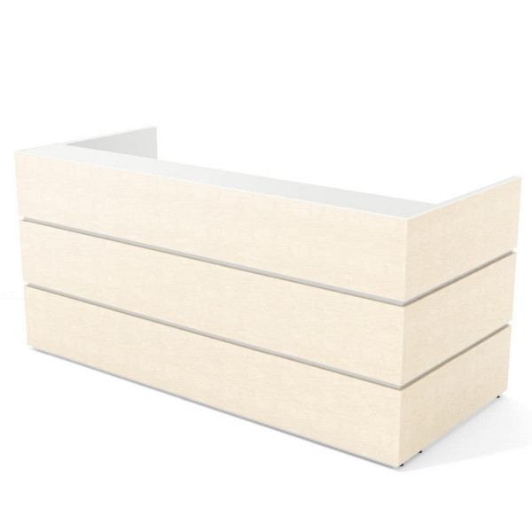 Deskin Theke PEARL, Ahorndekor, B 2400 x T 1050 x H 1120 mm, 288173