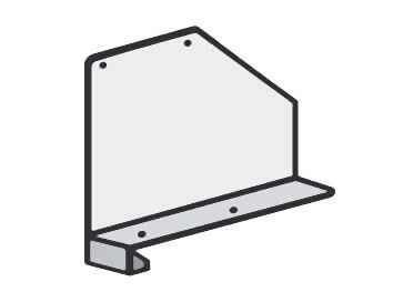 hofe Fachteiler, lichtgrau, für 25 mm Bodenabkantung, 250 mm tief, 200 mm hoch, K432520