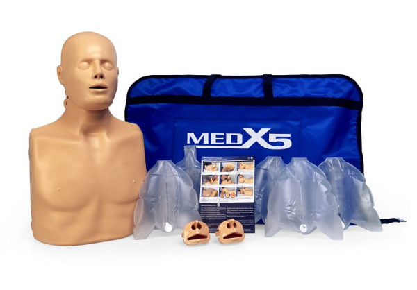 MedX5 Herzdruckmassage-Übungspuppe für Kinder und Erwachsene, mit Tragetasche und Zubehör, 2-53839