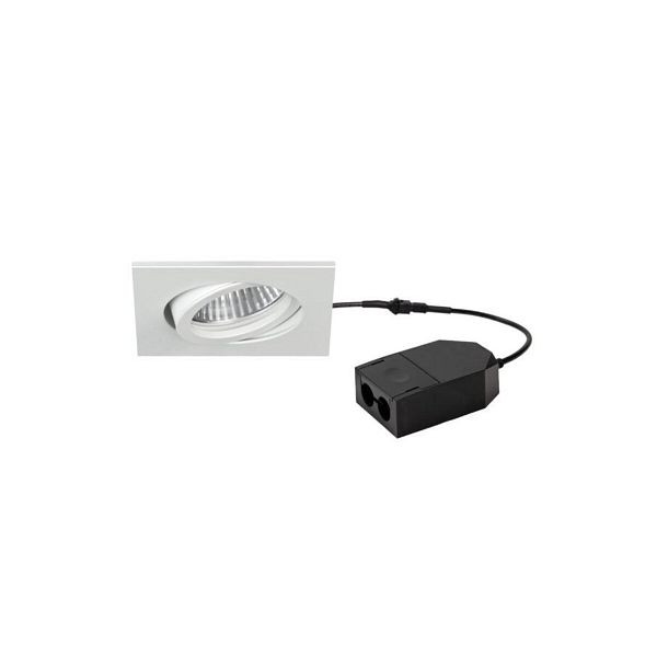 Brumberg LED-Einbaustrahler 5W LOOP-S 3000K 450lm Konverter 1LED Kunststoff IP20 weiß hochglänzend, 144604