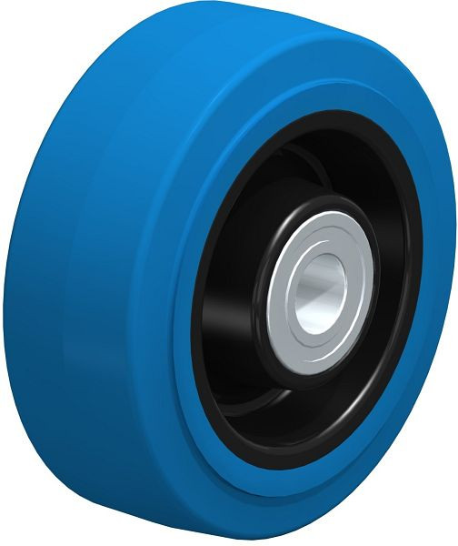 Blickle POEV 100/15K-SB Rad aus Elastik-Vollgummi, Blau, 612168