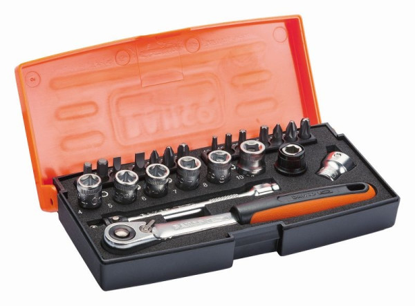 Bahco Steckschlüssel-Satz 1/4", 24-teilig, SL24, 7314150128389