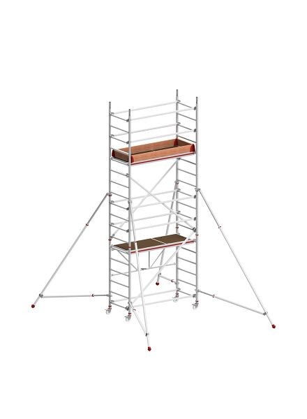 HYMER Fahrgerüst, klappbar mit Ausleger, Bühnenlänge 1,90 m, Rahmenteilbreite 0,80 m, Reichhöhe 5,57 m, 817706