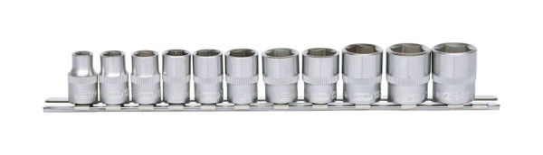 KS Tools 3/8" Sechskant-Stecknuss-Satz, 11-teilig 8-19mm, 911.0608
