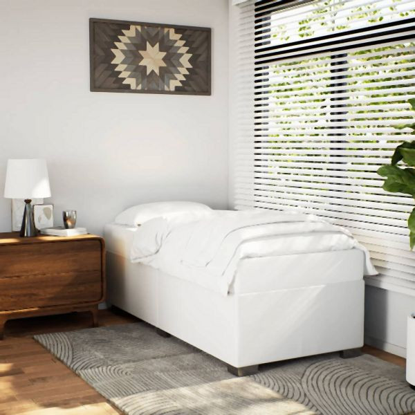 vidaXL Bettgestell Weiß 80x200 cm Kunstleder, besserer Schlaf, 3284533