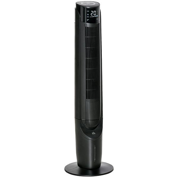 HOMCOM Turmventilator, Klimaanlage mit 4 Modi, 3 Geschwindigkeiten, Timer, Kunststoff, 824-047V90WT
